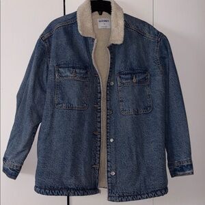NWOT Old Navy Sherpa lined Denim Jean Jacket XL
